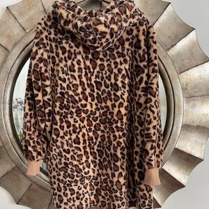Leopard Print Faux Fur Coat